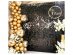 Backdrop decoration with black square shaped sequins panel