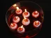 Decorative floating candles with eye design for a Halloween theme party