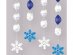 Hanging swirl decorations with snowflakes 4pcs