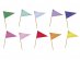 Decorative picks with colorful triangle shaped flags 10pcs