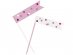 Pink flags decorative picks 6pcs