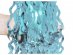 Decorative foil curtain in light blue color and wavy shape