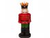 Decorative candle with the red nutcracker for Christmas
