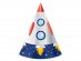 Space with silver foiled details party hats 6pcs