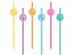 Disco colorful paper straws 6pcs