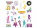 Disco retro tattoos 23pcs