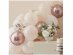 DIY διακοσμητική γιρλάντα με λάτεξ μπαλόνια σε σομόν και ροζ χρυσό χρώμα