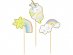 Eco unicorns and friends cake toppers 3pcs