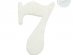 White number 7 birthday cake candle with glitter