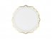 White Small Paper Plates with Gold Edge 6/pcs