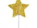 Gold Glitter Stars Decorative Picks (12pcs)
