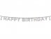 Happy Birthday garland in iridescent metallic color 200cm