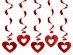 Κόκκινες Καρδιές Διακοσμητικά Σπιράλ (5τμχ)