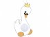 Swan with Crown Honeycomb Hanging Decoration