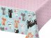 Plastic tablecover with little cats print