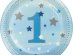 Twinkle Little Star Blue Small Paper Plates for First Birthday (8pcs)