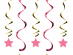 Twinkle Little Star Pink swirl decoration (5pcs)