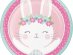 Pink Bunny Large Paper Plates