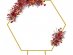 Hexagonal gold metallic frame for decoration 200cm