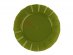 Elegance green color large reusable plates 6pcs