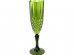 Elegance green reusable flute glass of 220ml