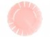 Elegance pink reusable large plates 6pcs
