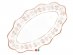 Elegant white paper plates with rose gold foiled details 2pcs