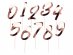 Rose gold numbers on bamboo sticks 20pcs