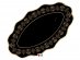 Elegant black paper trays with gold foiled details 2pcs