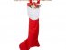 Εντυπωσιακά μεγάλη κόκκινη κάλτσα του Άγιου Βασίλη για τα Χριστούγεννα