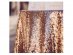 Large square shaped tablecloth with rose gold sequins