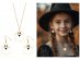 Ghost necklace and earrings set for Halloween