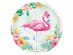 Flamingo floral large paper plates 8pcs
