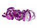 Foil streamers in purple metallic color with holographic print 2pcs