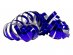 Foil streamers in blue metallic color
