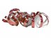 Foil streamers in rose gold metallic color with holographic print 2pcs
