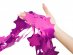 Decorative foil curtain in fuchsia color with stars