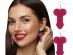 Fucshia with glitter Willies pair of earrings