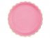 Hot pink large paper plates with gold foiled edging 8pcs