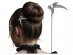 Skeleton with wings sickle hair clip 19cm