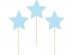 Light blue stars decorative picks 6pcs