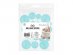 Light blue cake toppers balls 20pcs