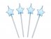 Blue pearl star shaped birthday cake candles 4pcs