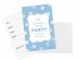 Blue princess with silver dots party invitations 6pcs