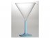 Blue high pedestal with martini top cup