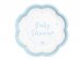 Pale blue baby shower with hearts paper plates 8pcs