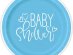 Γαλάζιο Baby Shower Μεγάλα Πιάτα Χάρτινα (8τμχ)