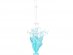 Light blue centerpiece with sticks for 6 balloons 72cm