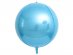 Mirrror light blue large size globe balloon 80cm