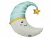 Blue half moon super shape balloon 71cm